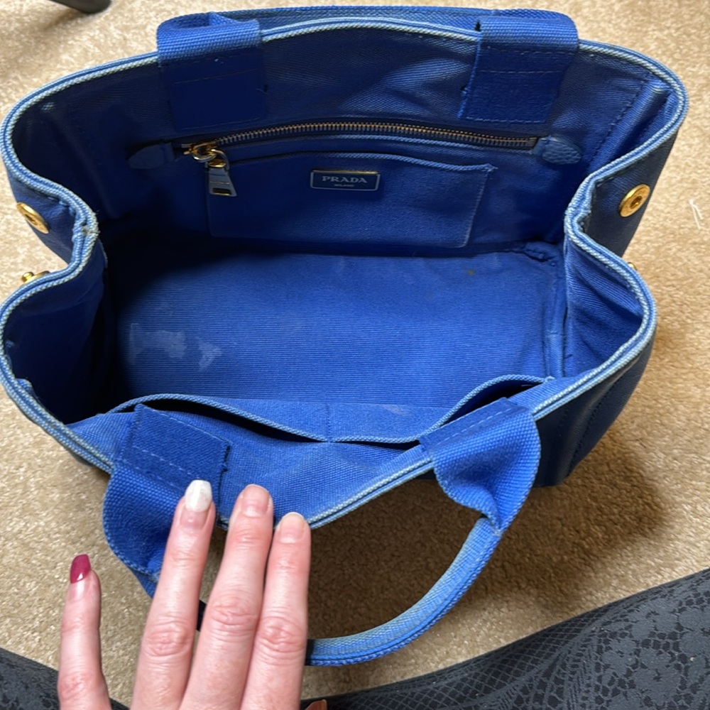 Authentic Prada small Canapa tote - Picture 7 of 9